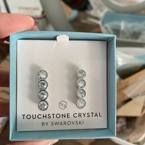Touchstone crystal drop earrings
